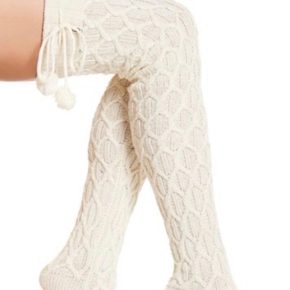 UGG Sparkle Cable Knit Thigh High Socks